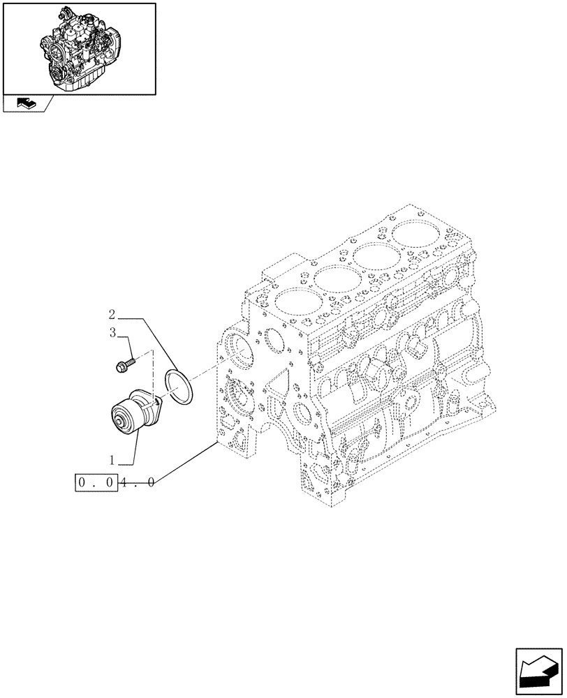 Схема запчастей Case IH F4GE9484A J600 - (0.32.0) - WATER PUMP (2852293) 