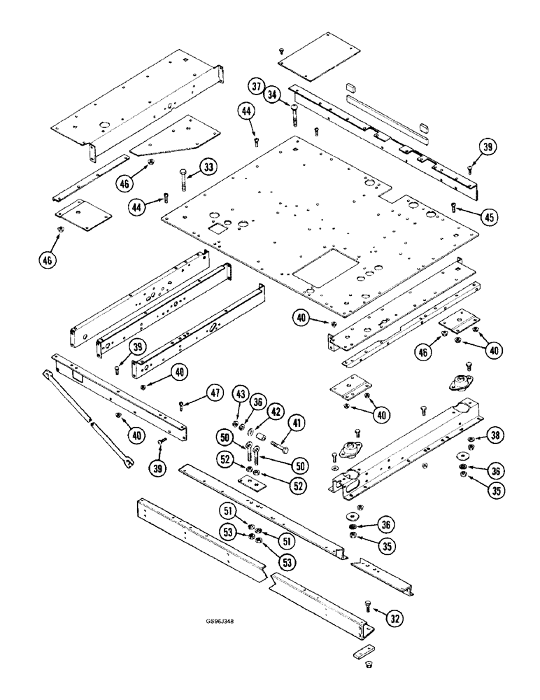 Схема запчастей Case IH 1660 - (9H-24) - OPERATORS PLATFORM (CONTD) (12) - CHASSIS