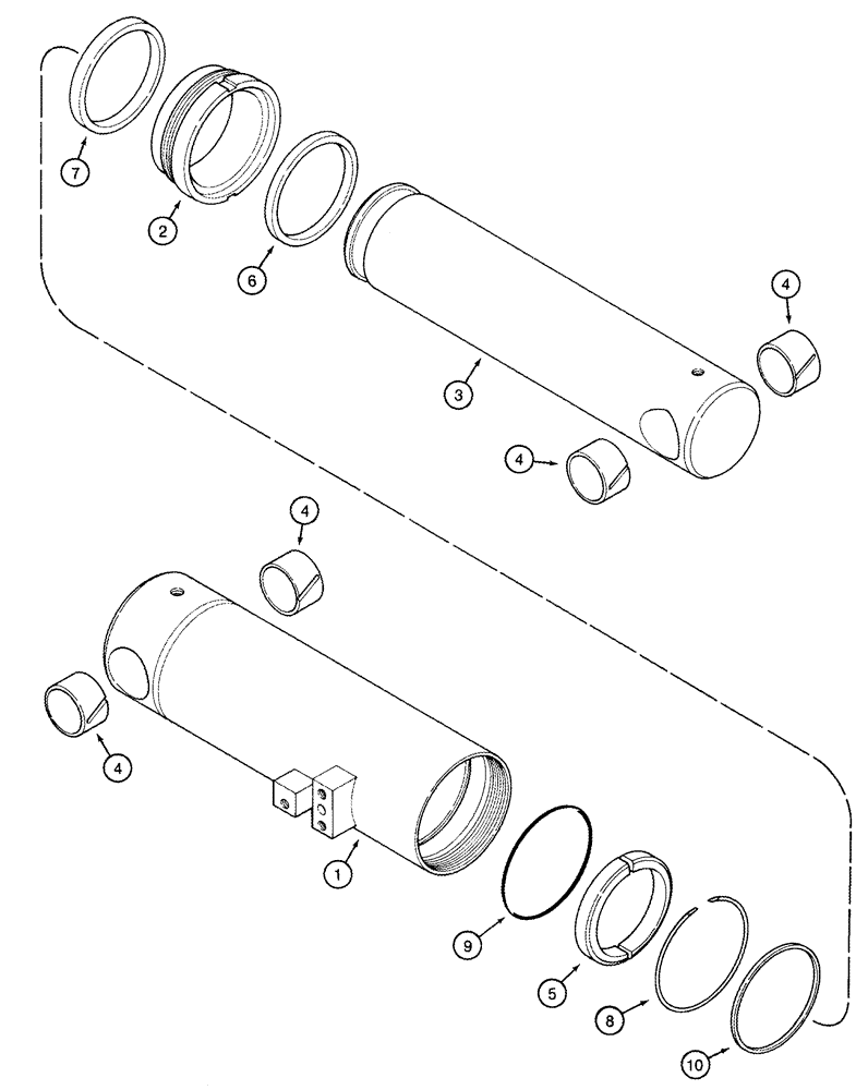 Схема запчастей Case IH CPX610 - (08-30) - DRUM LIFT CYLINDER ASSEMBLY (07) - HYDRAULICS