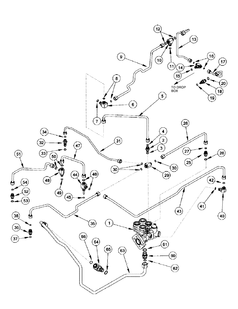 Схема запчастей Case IH MX270 - (8-022) - HYDRAULIC SYSTEM, TRANSMISSION LUBE (08) - HYDRAULICS