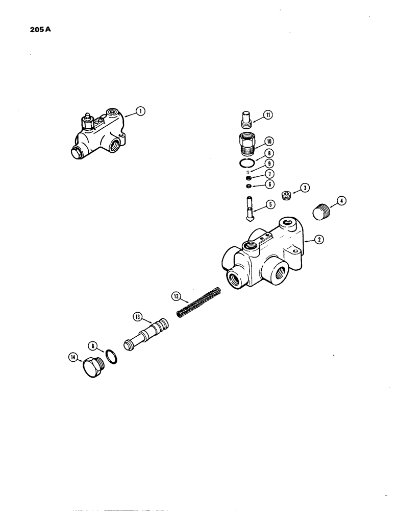 Схема запчастей Case IH 1270 - (205A) - A66500 FLOW DIVIDER VALVE (08) - HYDRAULICS