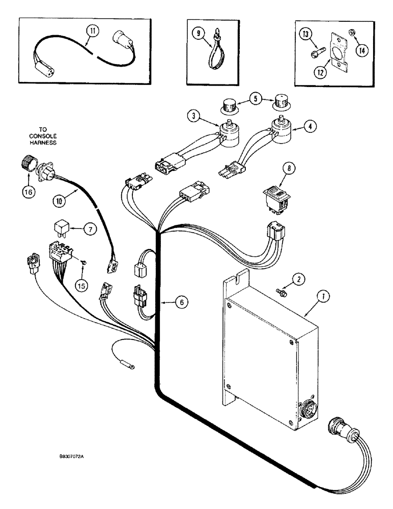 Схема запчастей Case IH 1644 - (4-34) - AUTOMATIC HEADER HEIGHT CONTROL (06) - ELECTRICAL