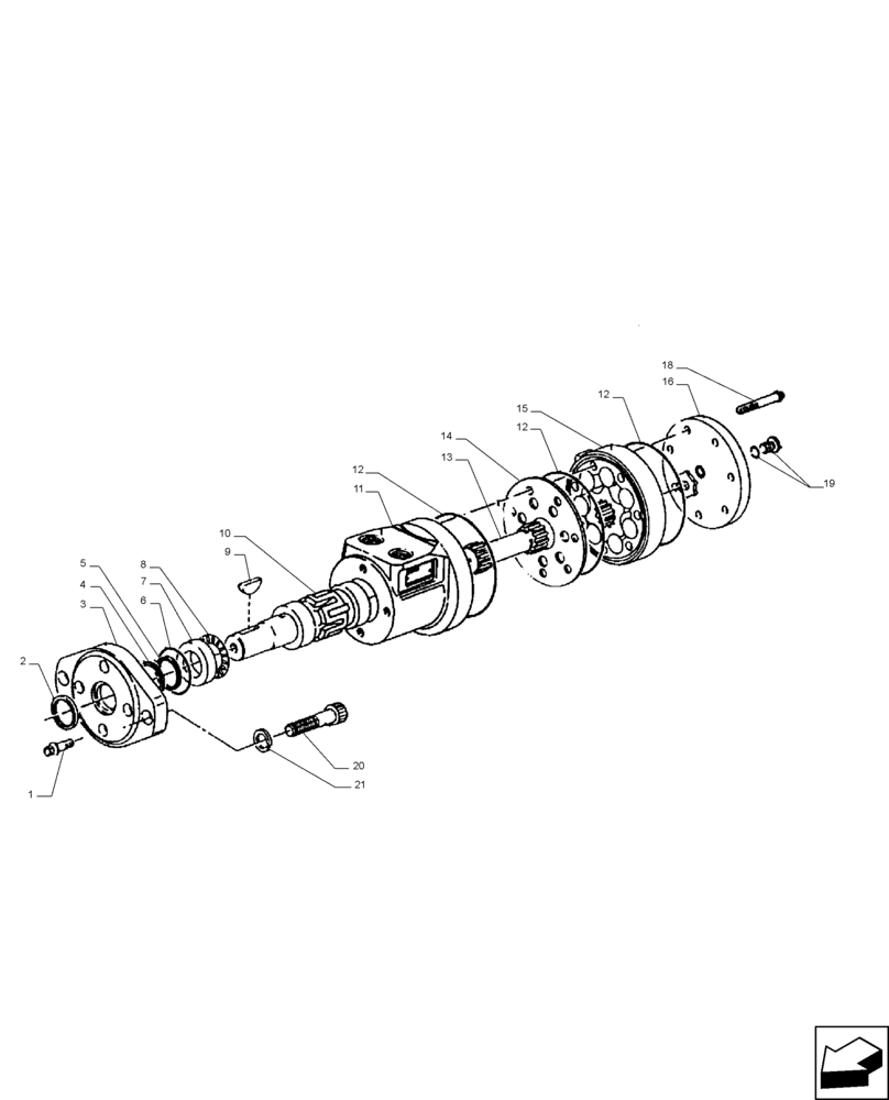 Схема запчастей Case IH A8800 - (35.000.AB[05]) - HYDRAULIC MOTOR (S CHAR-LYNN: 14 CU.IN.) (35) - HYDRAULIC SYSTEMS