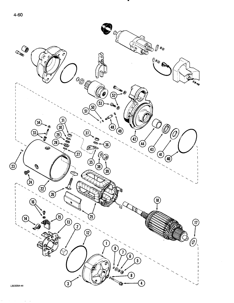 Схема запчастей Case IH 1620 - (4-60) - STARTER (06) - ELECTRICAL