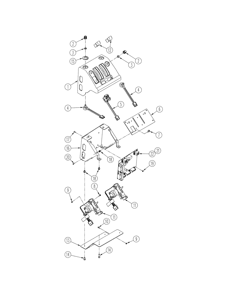 Схема запчастей Case IH STX450 - (04-35) - MEGA FLOW HYDRAULIC CONTROLS (04) - ELECTRICAL SYSTEMS