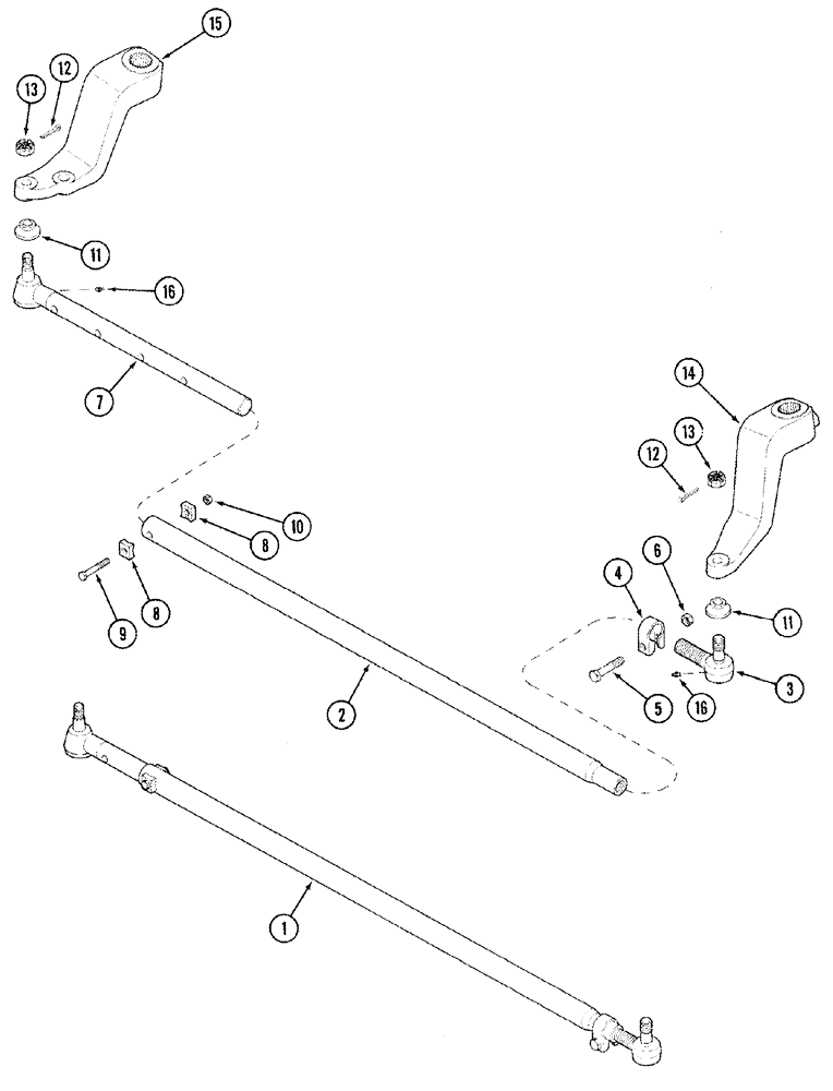 Схема запчастей Case IH 2366 - (05-08) - AXLE, ADJUSTABLE - TIE ROD, STEERING - 92 TO 120 INCH AXLE - BSN JJC0252949 (04) - STEERING