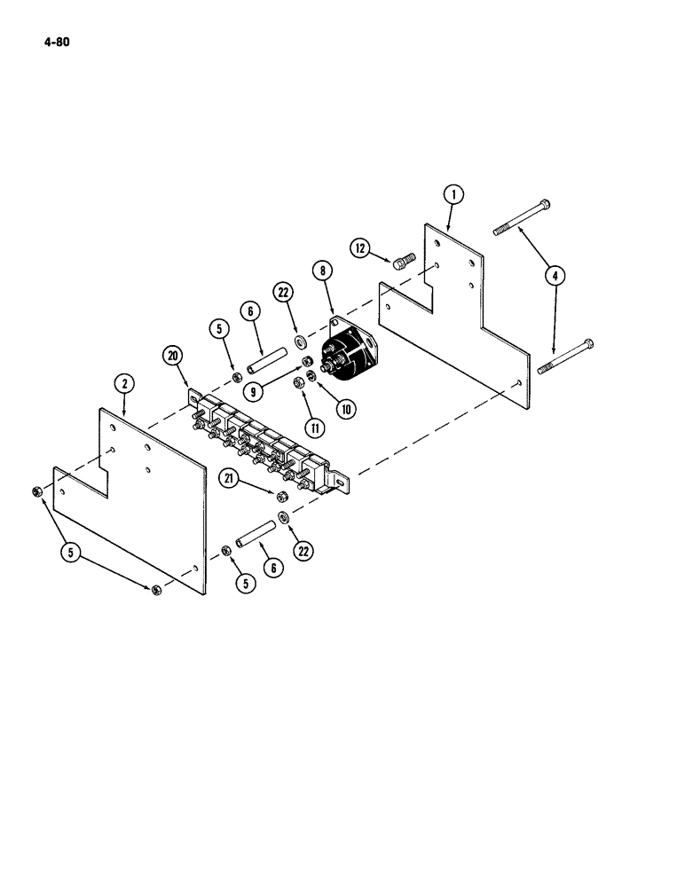 Схема запчастей Case IH 2094 - (4-080) - SOLENOIDS AND CIRCUIT BREAKERS (04) - ELECTRICAL SYSTEMS