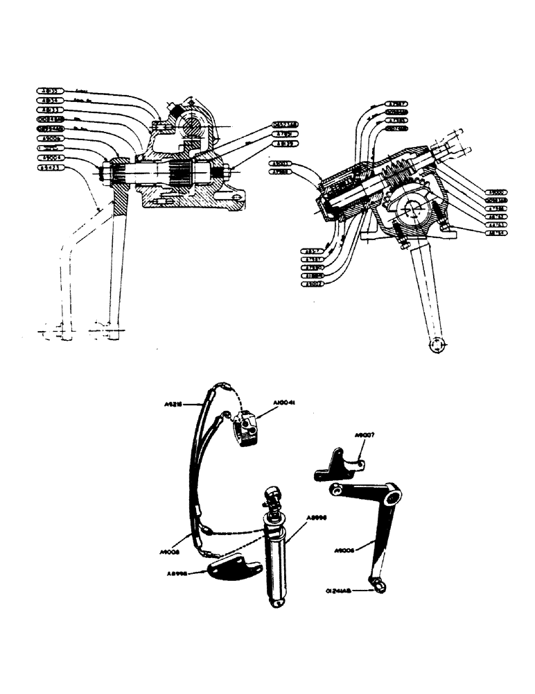 Схема запчастей Case IH 400-SERIES - (156) - MECHANICAL AND POWER STEERING GEAR, FOR STANDARD 4-WHEEL AND ORCHARD TRACTORS (05) - STEERING