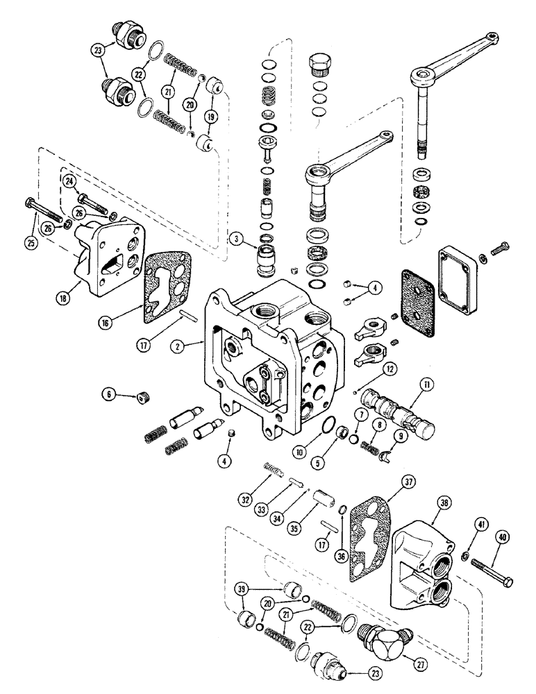 Схема запчастей Case IH 2470 - (208) - A77127 REMOTE HYDRAULIC VALVE (08) - HYDRAULICS