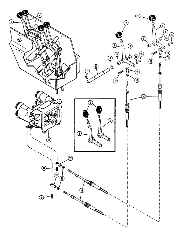 Схема запчастей Case IH 2670 - (314) - SINGLE DUAL REMOTE HYDRAULIC CONTROLS (08) - HYDRAULICS