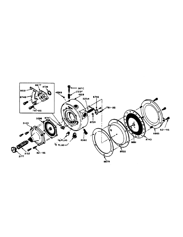 Схема запчастей Case IH 400-SERIES - (041) - POWRDYNE GAS ENGINE, A8509 REGULATOR PARTS (02) - ENGINE