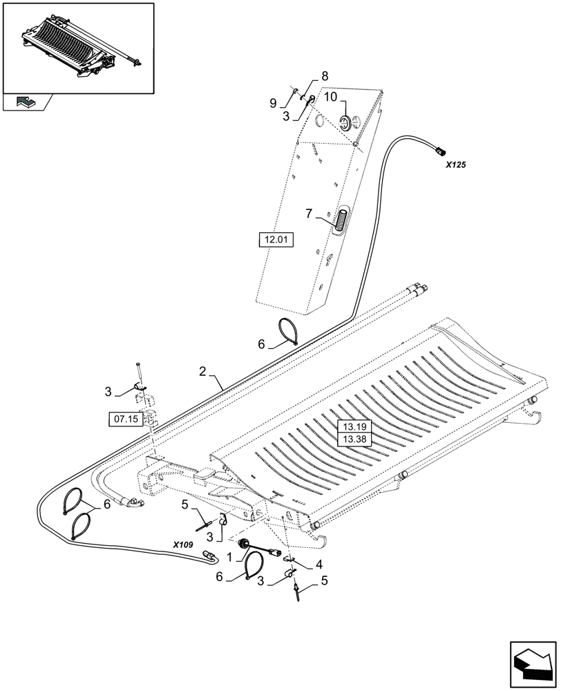 Схема запчастей Case IH LB433R - (06.17[01]) - KNIFE DRAWER CUT, ELECTRICITY (06) - ELECTRICAL SYSTEMS