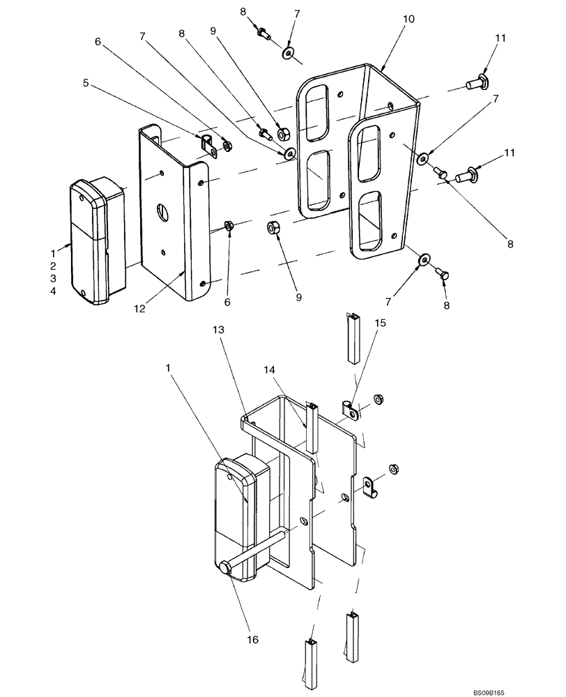 Схема запчастей Case IH 435 - (04-23) - REAR LIGHT AND MOUNTING (04) - ELECTRICAL SYSTEMS