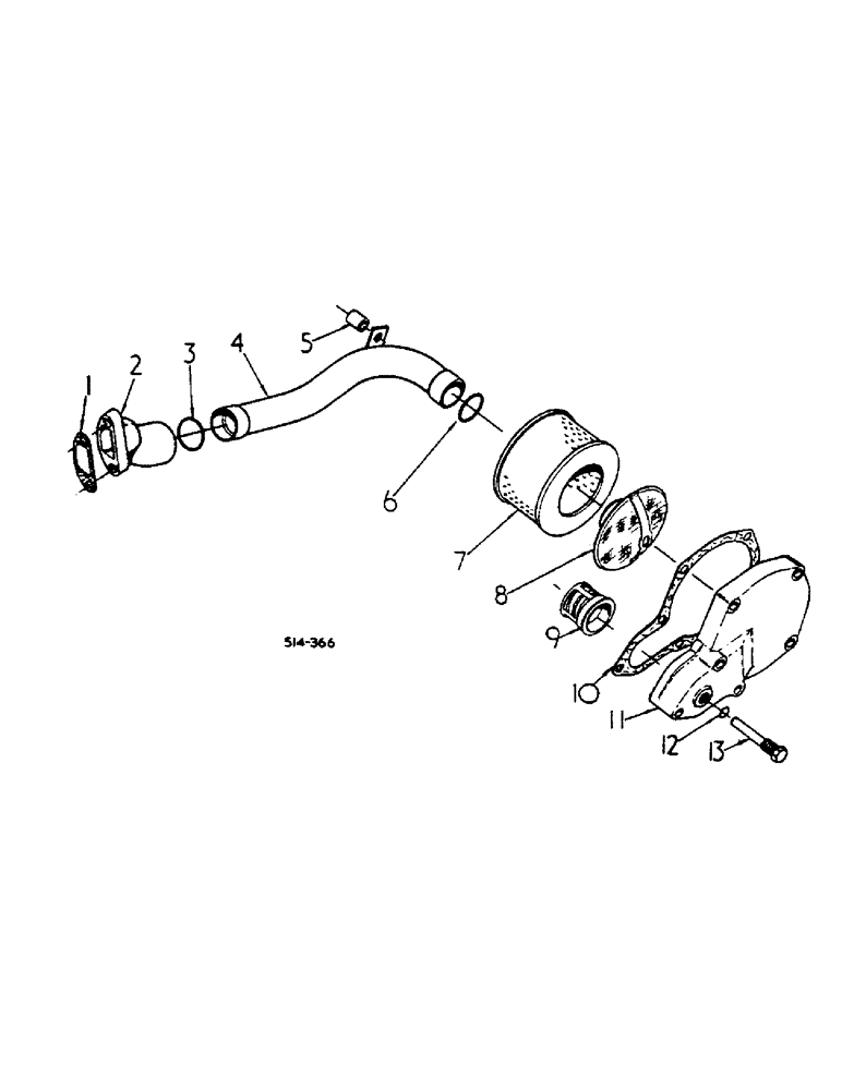 Схема запчастей Case IH 2400 - (07-08) - HYDRO SUCTION TUBE, FILTER AND COVER (04) - Drive Train