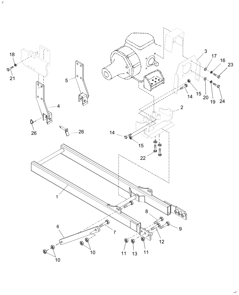 Схема запчастей Case IH BHX1102 - (07[A]) - SUBFRAME - FARMALL 40-50 CVT - 717751016 