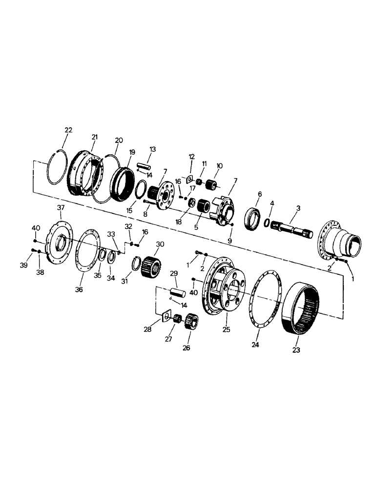 Схема запчастей Case IH STEIGER - (04-41) - PLANETARY ASSEMBLY, K598.20/30 (04) - Drive Train