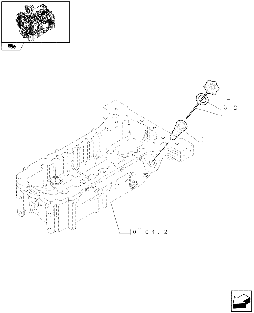 Схема запчастей Case IH PUMA 195 - (0.27.0) - ENGINE OIL DIPSTICK (01) - ENGINE