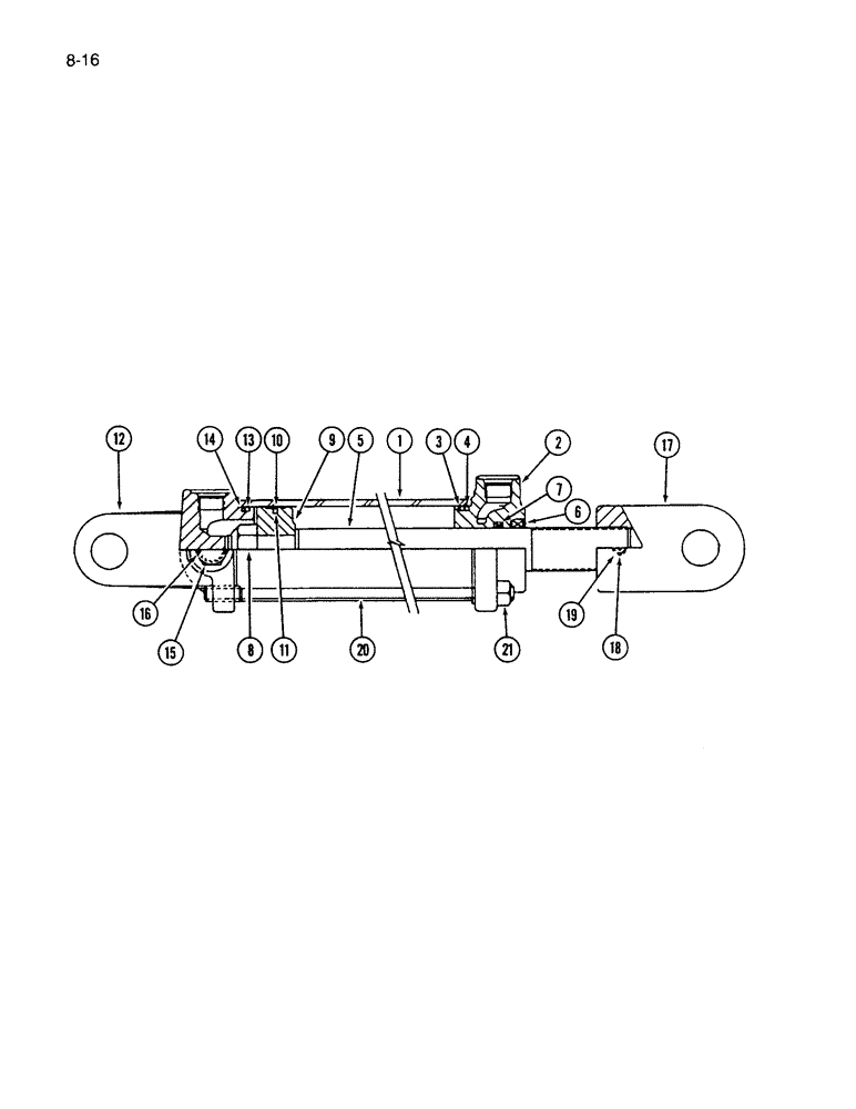 Схема запчастей Case IH 365 - (8-16) - HYDRAULIC CYLINDER, 3 ID X 8 INCH STROKE (08) - HYDRAULICS