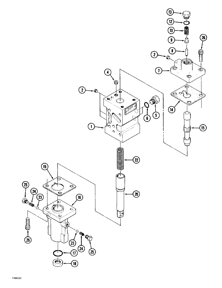 Схема запчастей Case IH 9310 - (6-060) - PTO CONTROL VALVE ASSEMBLY (06) - POWER TRAIN