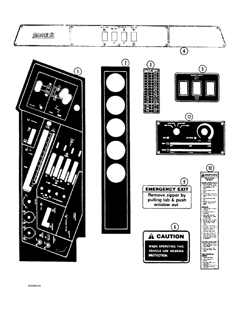 Схема запчастей Case IH 9310 - (9-104) - 60 - 6416T1 DECALS (09) - CHASSIS/ATTACHMENTS