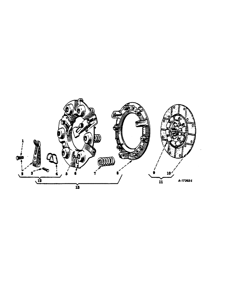 Схема запчастей Case IH 100 - (07-04) - DRIVE TRAIN, CLUTCH, ROCKFORD, 9 INCHES (04) - Drive Train