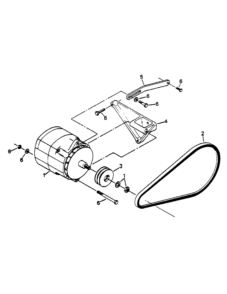 Схема запчастей Case IH 9180 - (04-04) - ALTERNATOR AND MOUNTING, CUMMINS 855 ENGINE (04) - Drive Train