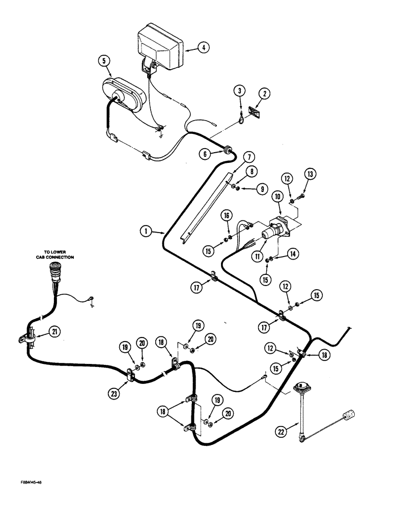 Схема запчастей Case IH STEIGER - (4-24) - REAR FRAME HARNESS (04) - ELECTRICAL SYSTEMS