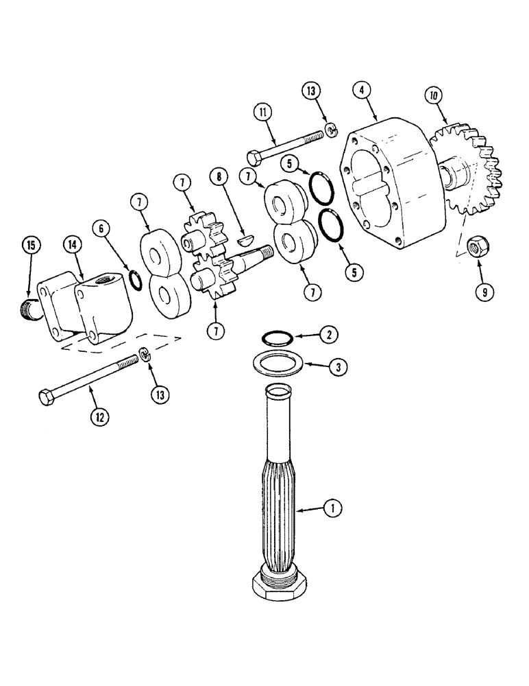 Схема запчастей Case IH 1594 - (6-188) - GEARBOX PUMP, POWER SHIFT (06) - POWER TRAIN