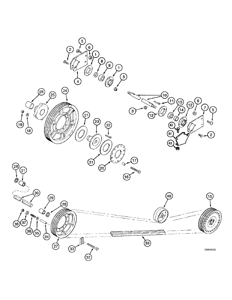 Схема запчастей Case IH 2188 - (9A-24) - FEEDER, JACKSHAFT DRIVE, PRIOR TO COMBINE P.I.N. JJC0193725 (13) - FEEDER