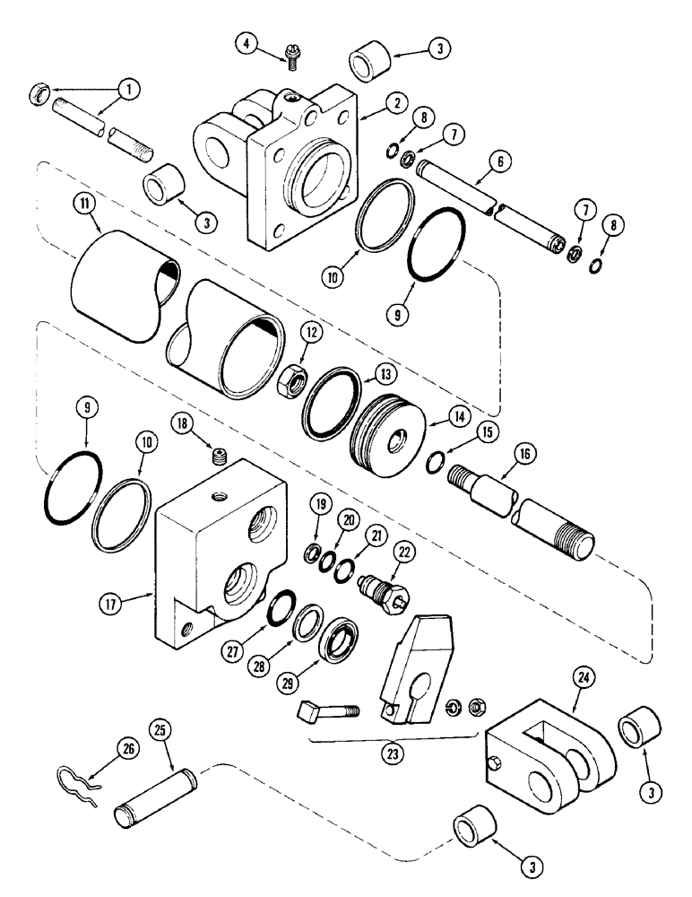 Схема запчастей Case IH DOT B - (056) - T57290 CYLINDER 