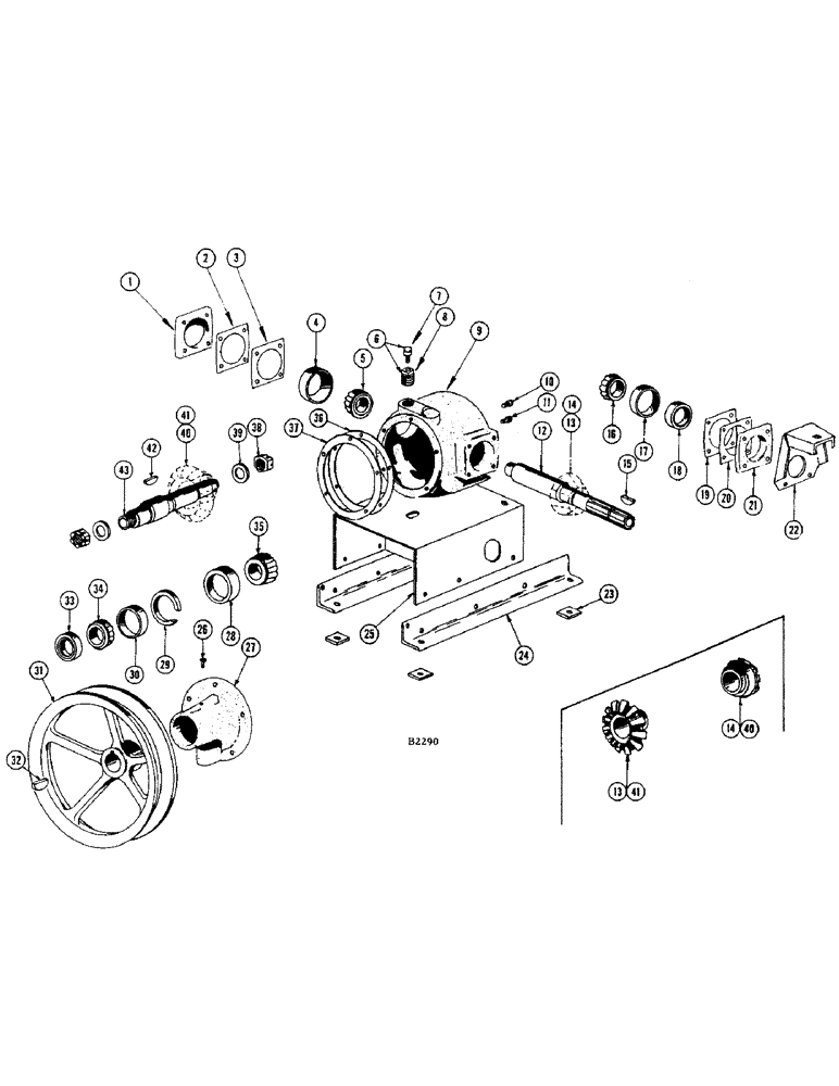 Схема запчастей Case IH 400 - (103A) - GEAR BOX, S/N 8262501 AND AFTER (14) - MAIN GEARBOX & DRIVE