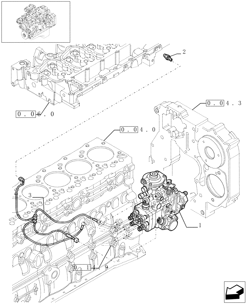 Схема запчастей Case IH PX170 - (0.14.0[01]) - INJECTION PUMP - PX170 (504062757) (02) - ENGINE