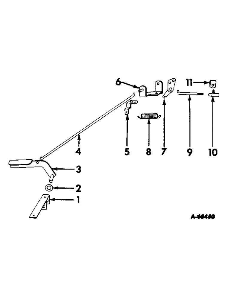 Схема запчастей Case IH 404 - (035) - GOVERNOR, FOOT PEDAL ACCELERATOR, HEEL OPERATED, INTERNATIONAL SERIES Governor