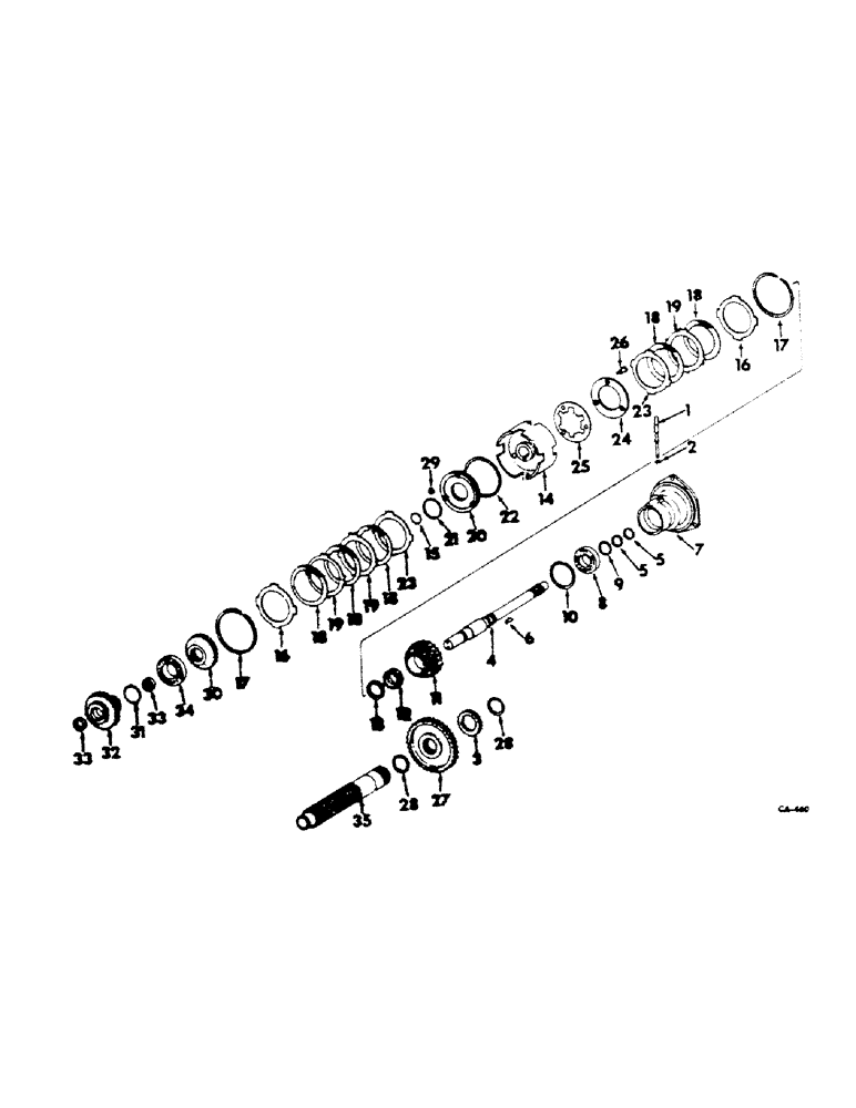 Схема запчастей Case IH 474 - (07-27) - TORQUE AMPLIFIER, SYNCHROMESH DRIVE (04) - Drive Train