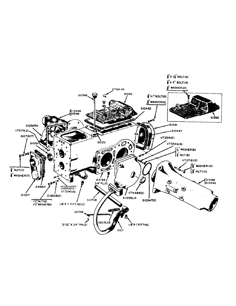 Схема запчастей Case IH 300-SERIES - (106) - TRANSMISSION CASE AND REAR AXLE HOUSINGS, GENERAL PURPOSE TRACTORS (06) - POWER TRAIN