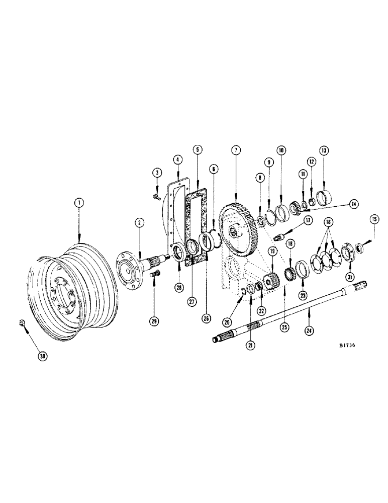 Схема запчастей Case IH 960 - (298) - FINAL DROP BOX HOUSING - GRAIN COMBINE, BEFORE NO. 8358001 (25) - FRONT AXLE SYSTEM