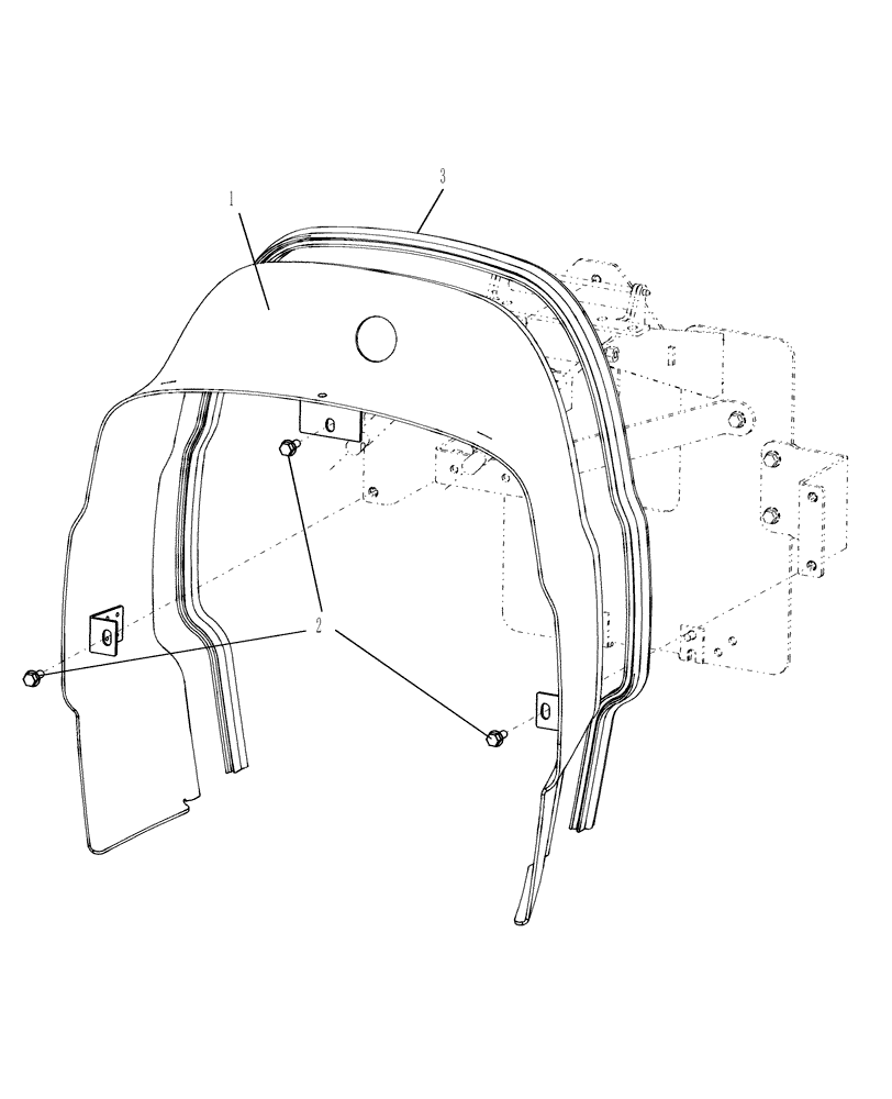 Схема запчастей Case IH DX40 - (10.12.01) - HOOD, REAR OUTSIDE (ONE PIECE) (10) - OPERATORS PLATFORM/CAB