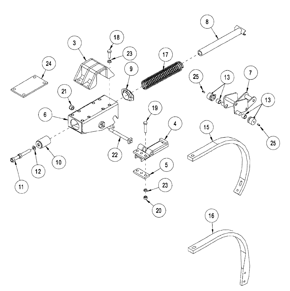 Схема запчастей Case IH NFX - (9-32) - TRIP SHANK ASSEMBLY (09) - CHASSIS