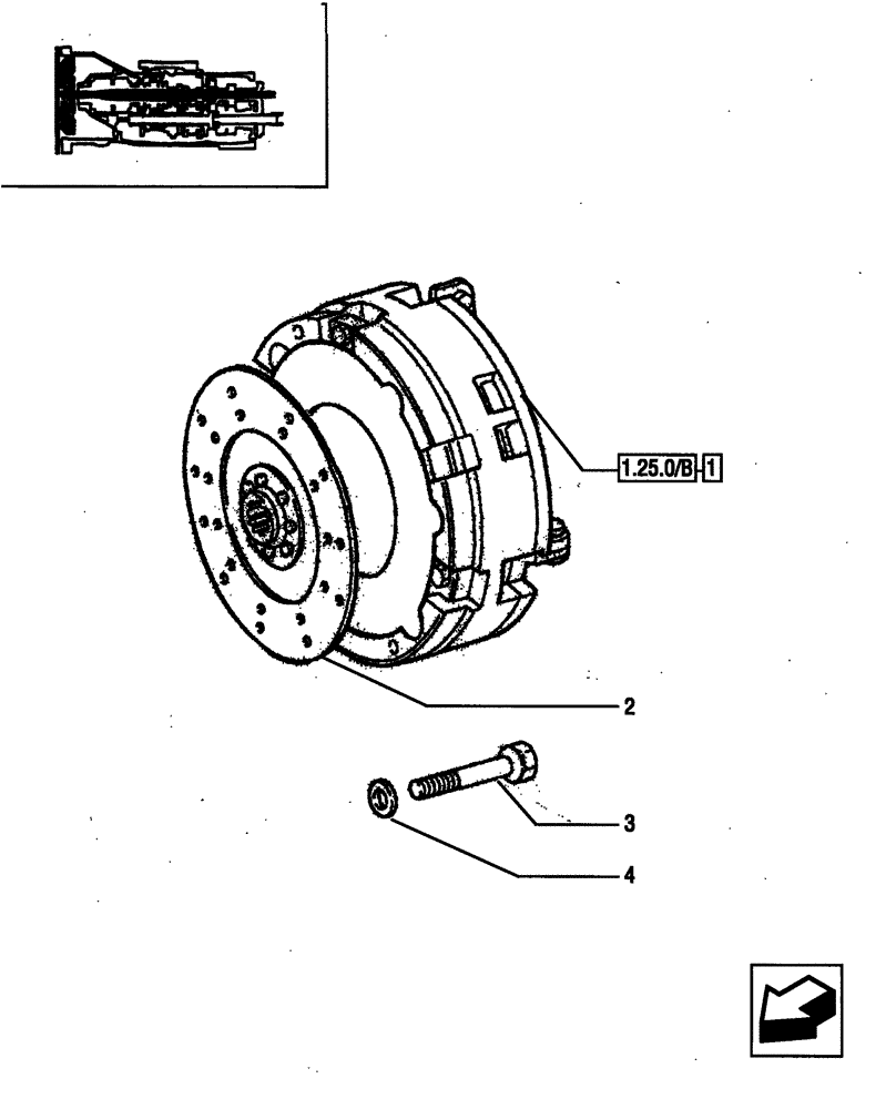 Схема запчастей Case IH JX95 - (1.25.0[02]) - CLUTCH (03) - TRANSMISSION