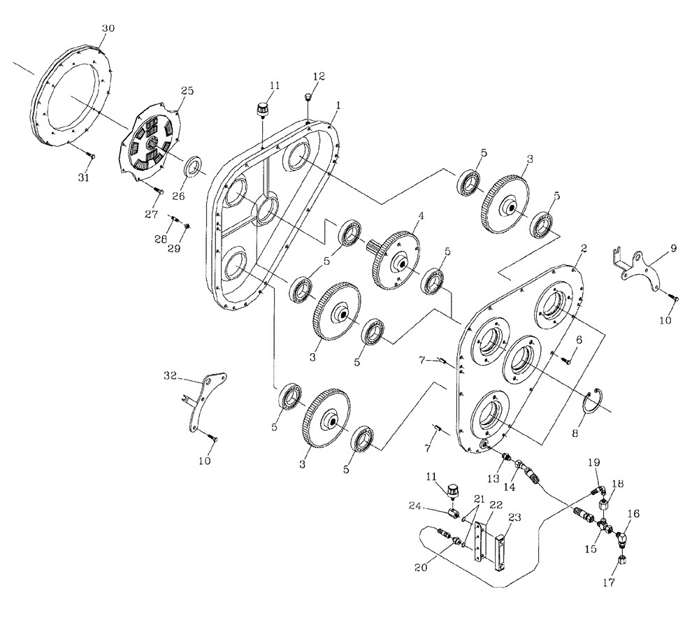 Схема запчастей Case IH 7700 - (C06[05]) - GEARBOX, M11, DENISON Engine & Engine Attachments