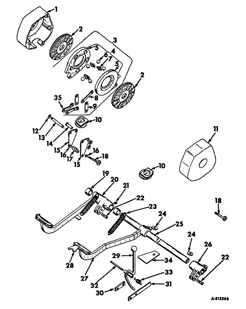 Схема запчастей Case IH 2444 - (H-07) - CONTROLS, BRAKES, BRAKE LOCK AND CONNECTIONS Controls