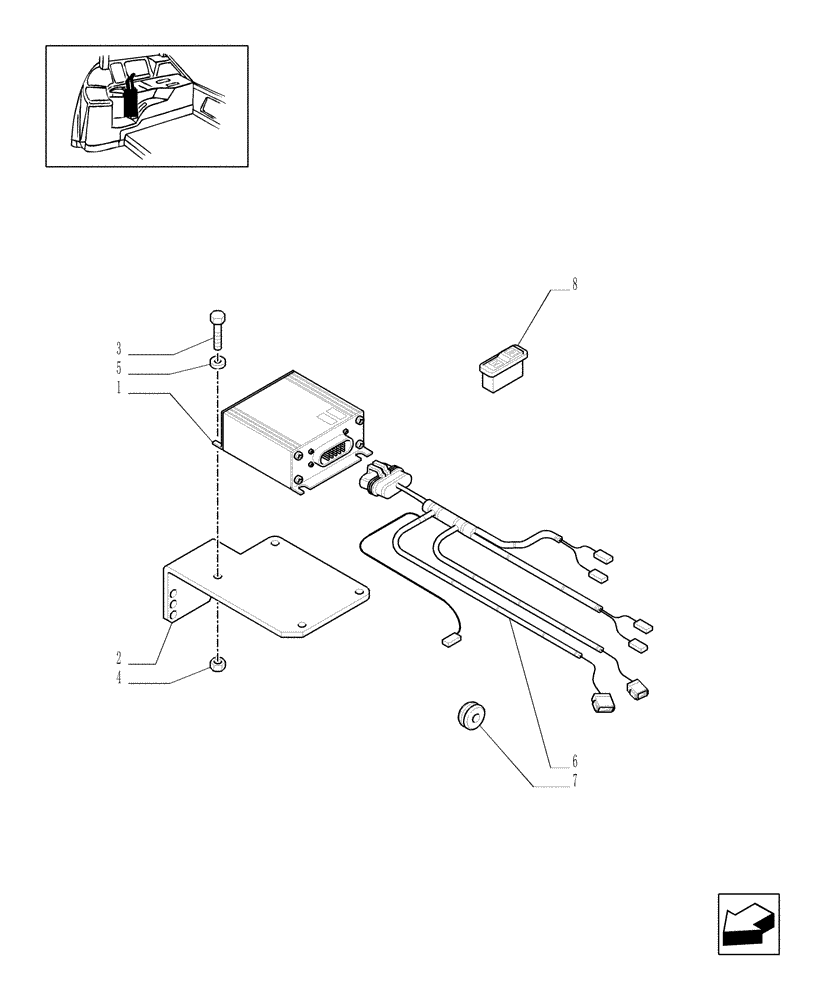 Схема запчастей Case IH MXM130 - (1.82.7/12[03]) - (VAR.245/1) 3 CONTROL VALVES WITH JOYSTICK WITH SPRUNG CAB - SWITCH (07) - HYDRAULIC SYSTEM