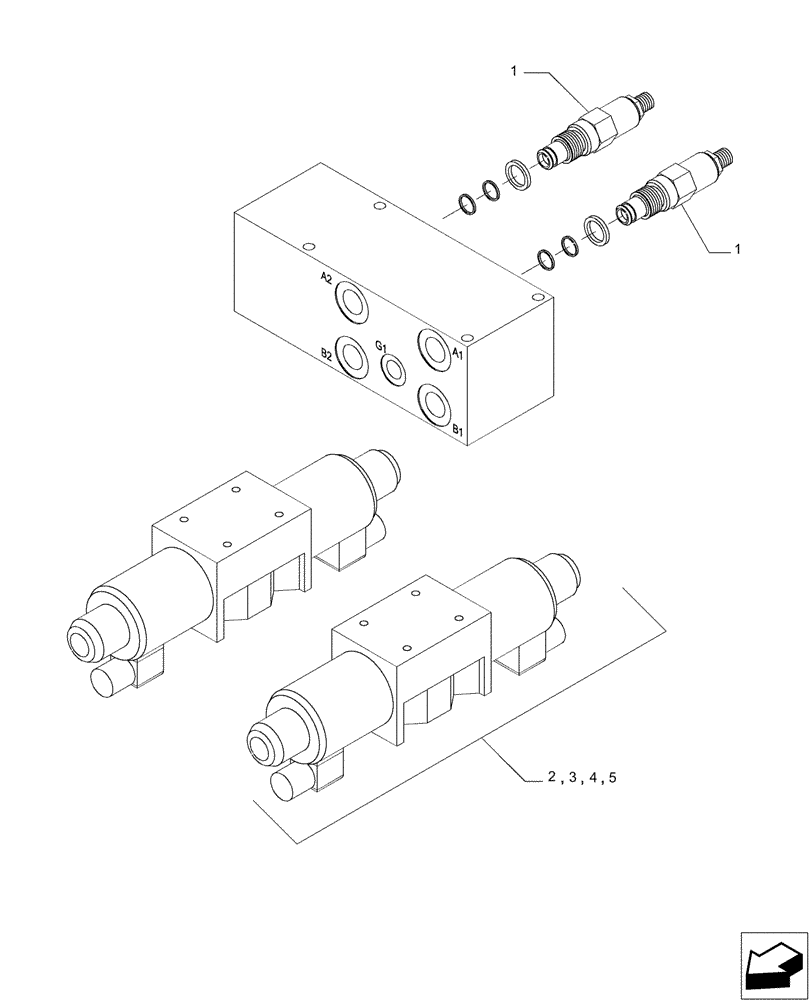 Схема запчастей Case IH A8800 - (35.310.AF[01]) - HYDRAULIC VALVE (SIDETRIM) (35) - HYDRAULIC SYSTEMS