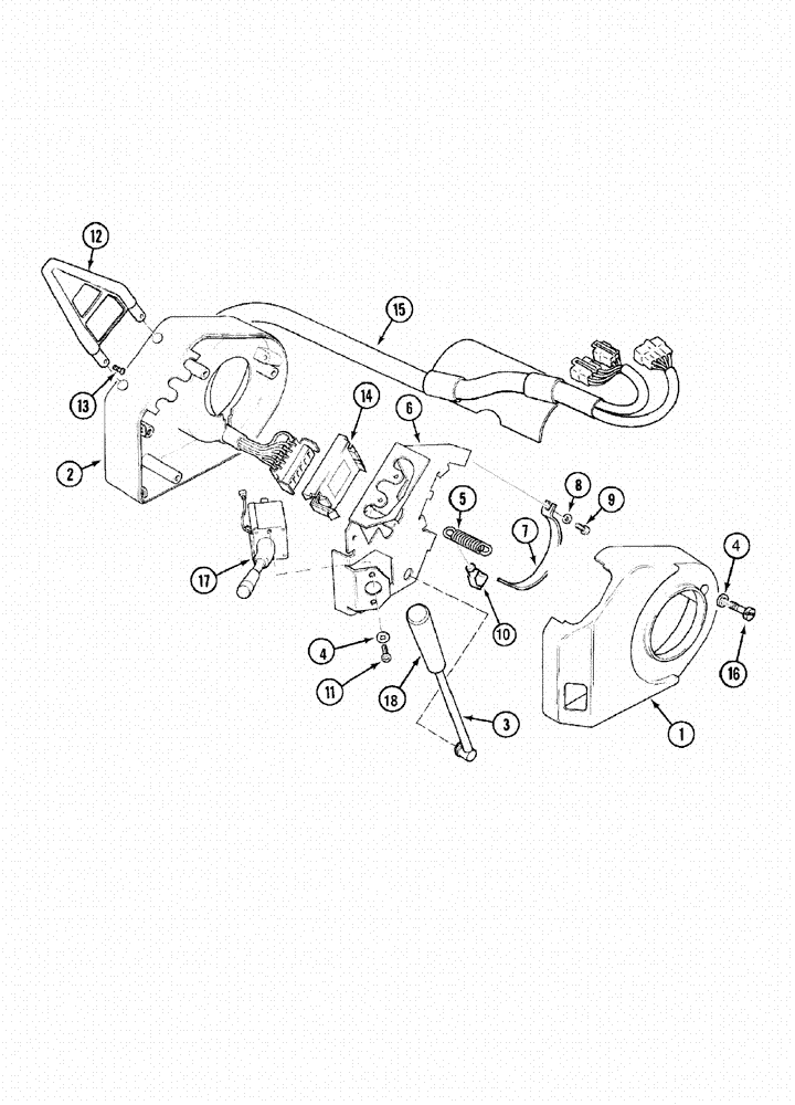 Схема запчастей Case IH 5220 - (6-058) - TRANSMISSION, FORWARD, NEUTRAL, REVERSE SHUTTLE CONTROLS, JJF1030000 AND AFTER (06) - POWER TRAIN