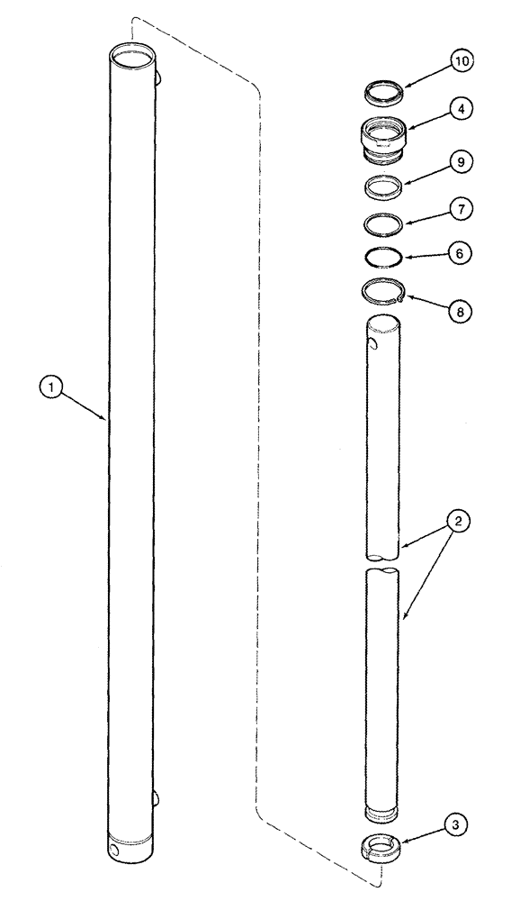 Схема запчастей Case IH CPX420 - (08-32) - BASKET LIFT SLAVE CYLINDER ASSEMBLY - BSN Y6T011031 (07) - HYDRAULICS