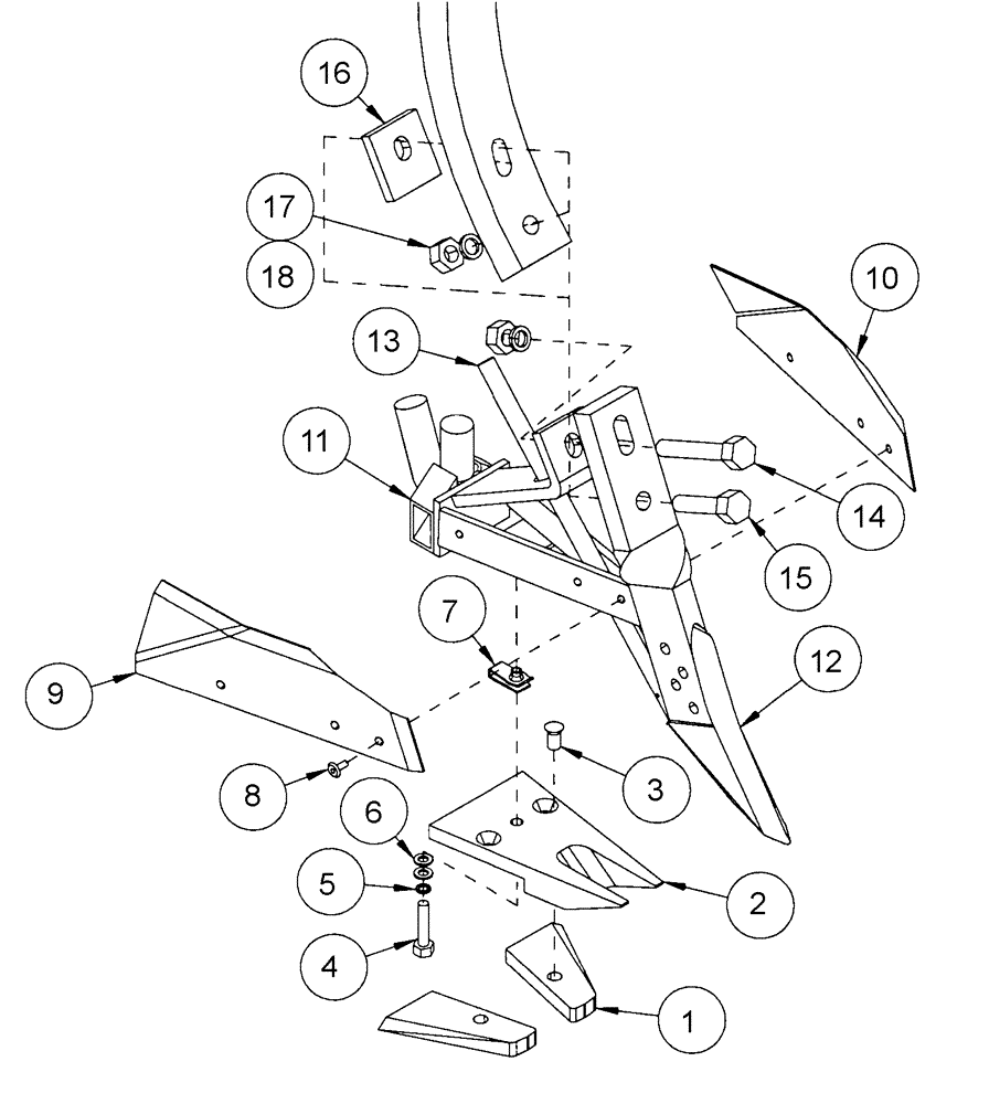 Схема запчастей Case IH ATX - (10-28) - STANDARD ANDERSON OPENER, TRIPLE SHOOT 10 INCH LIQUID FERTILIZER BEFORE 06/2003 (09) - CHASSIS/ATTACHMENTS