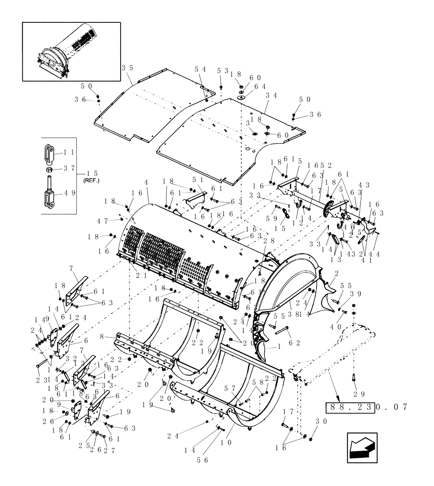 Схема запчастей Case IH 9010 - (66.360.09[02]) - FRAME, SEPARATOR - 9010 (66) - THRESHING