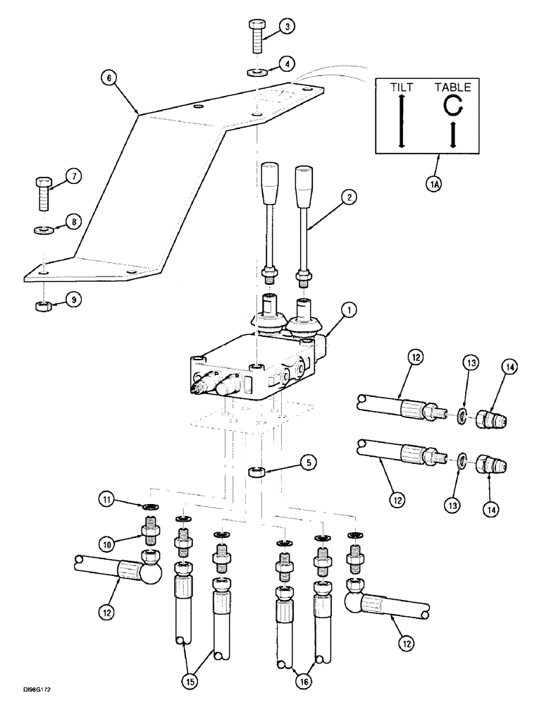 Схема запчастей Case IH 8630 - (2-32) - HYDRAULIC SYSTEM, 8630, MANUAL CONTROL 