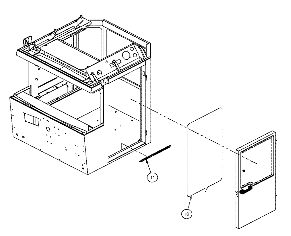 Схема запчастей Case IH FLX4375 - (01-016[01]) - CAB EXTERIOR - DOOR ASSEMBLY (10) - CAB