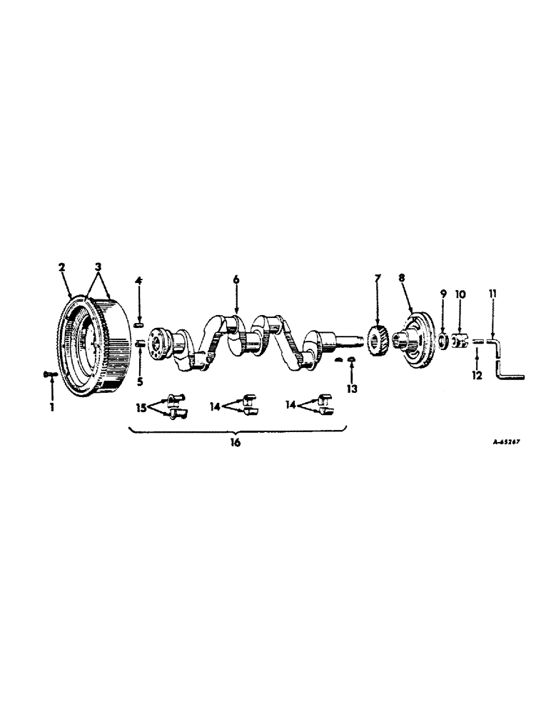 Схема запчастей Case IH C-135 - (C-12) - CRANKSHAFT AND RELATED PARTS 